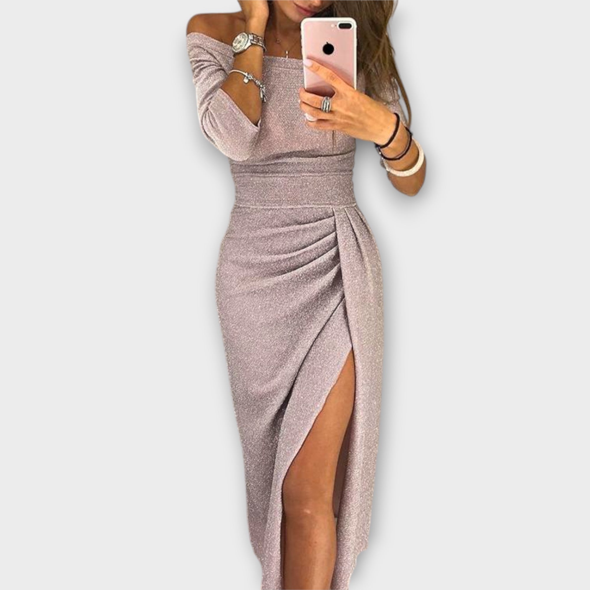 Lena - Elegante Off-Shoulder Jurk