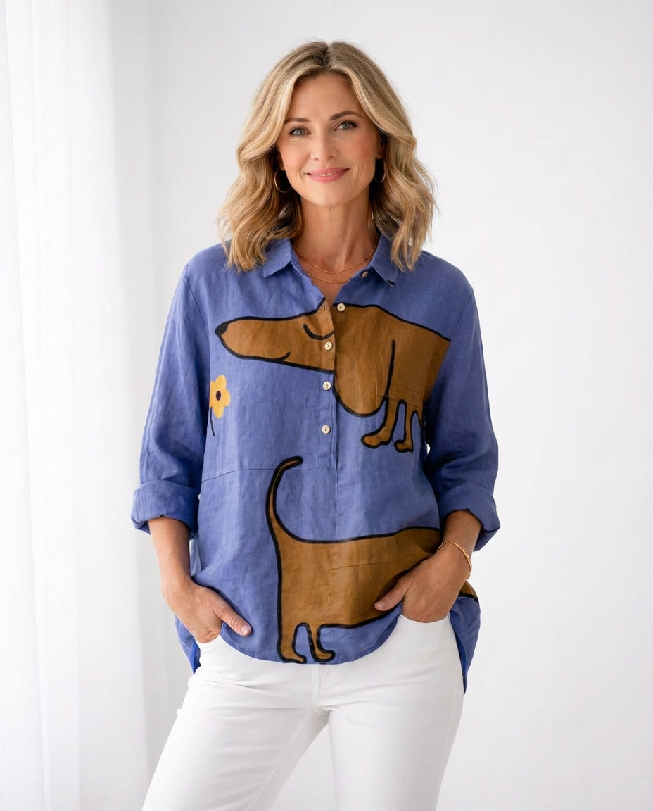 Veerle | Comfortabele, tijdloze linnen blouse